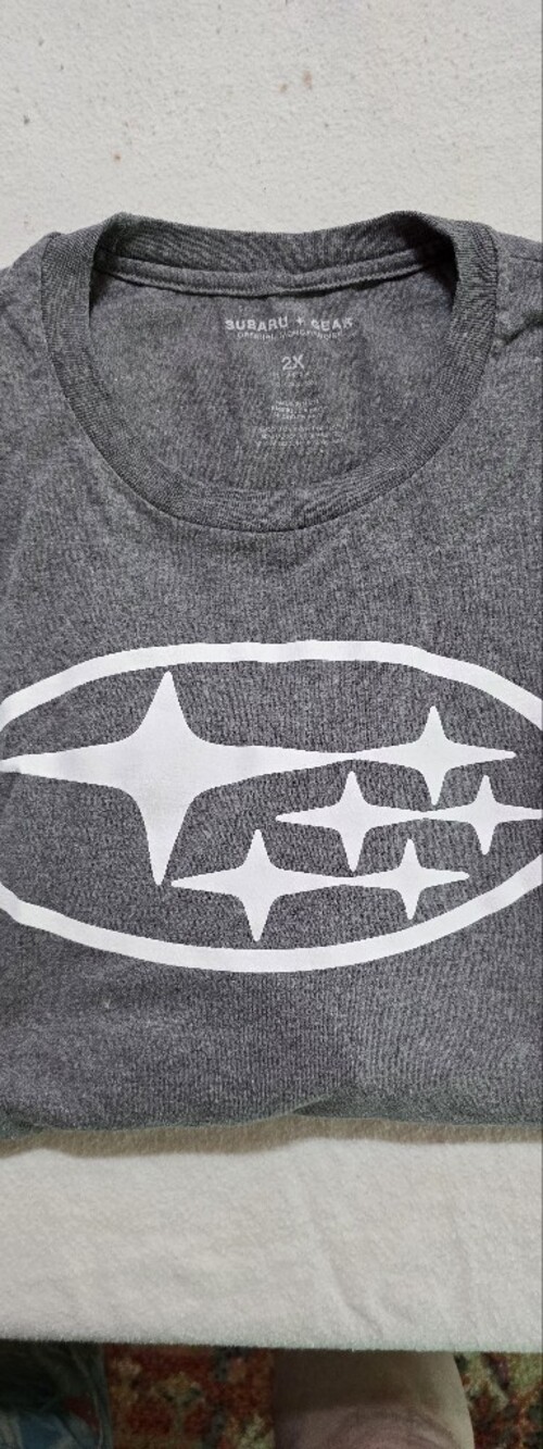 New Subaru Gear Logo T-Shirt – 2XL – Heather Gray – Factory Sealed